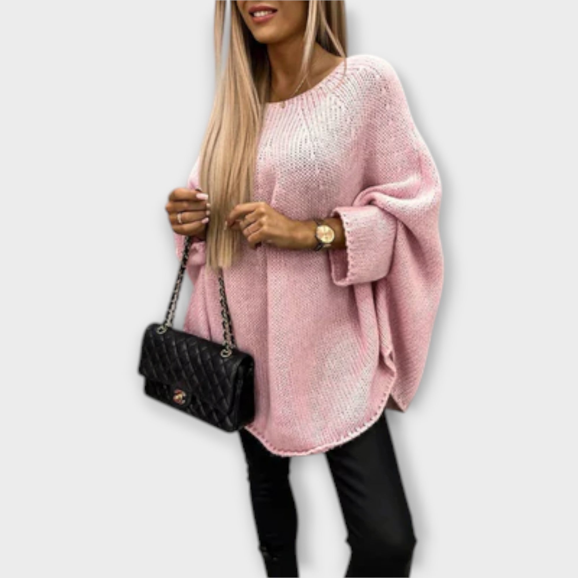 Isabelle - Stylový dámský svetr s kulatým výstřihem