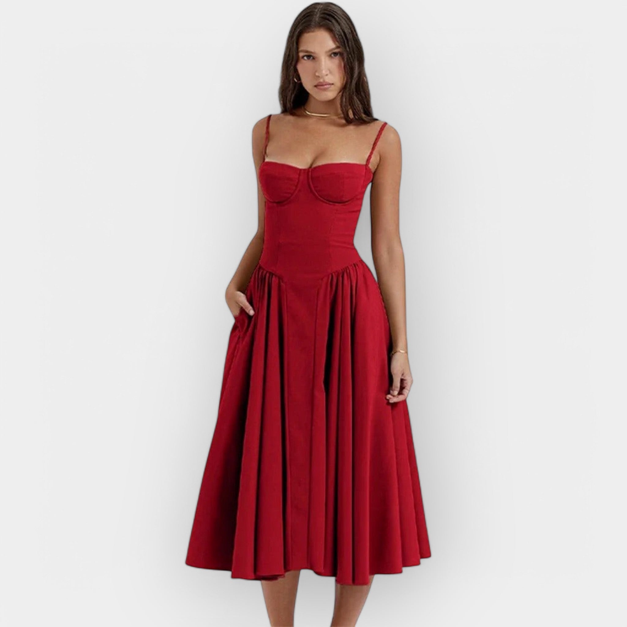 Elegantní midi šaty na léto